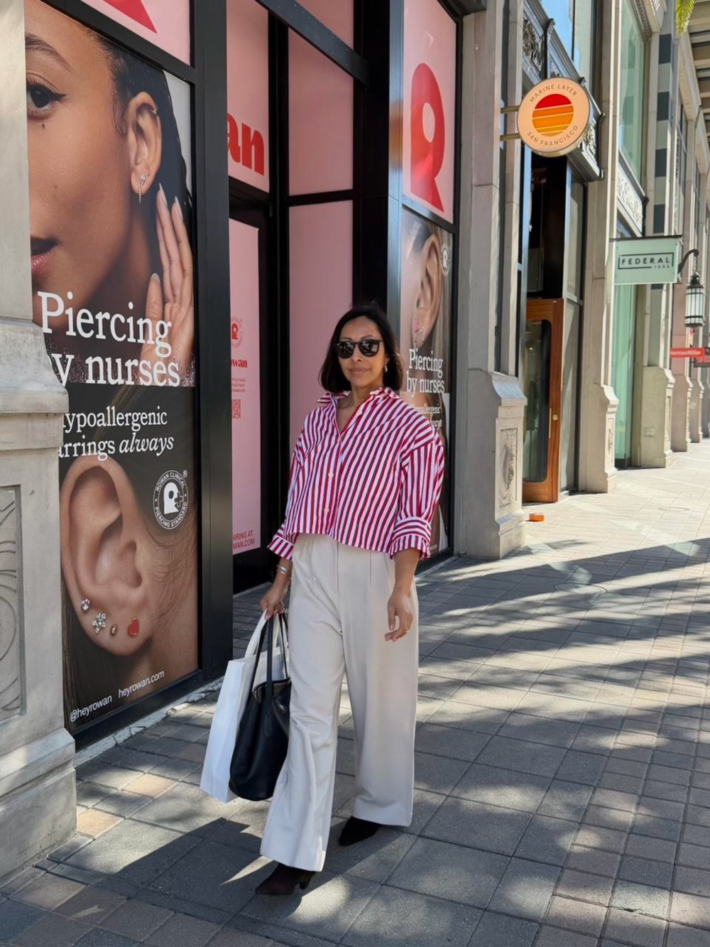 Nordstrom Cream wide leg trousers - effortless elevated fit.